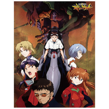 Neon Genesis Evangelion Group Scene Sublimation Throw Blanket - BUCKET POPCORN